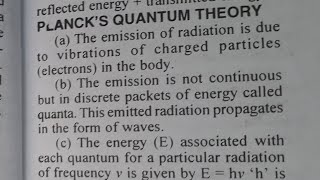 PLANCKS QUANTUM THEORY  ATOM amp ATOMIC STRUCTUREP 4CHAPTER 2READING CHEMISTRY SHORTCUTCLASS 11 [upl. by Quartus]