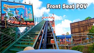 The Barnstormer Roller Coaster Front Seat OnRide 4K POV  Walt Disney World Magic Kingdom [upl. by Aidas914]