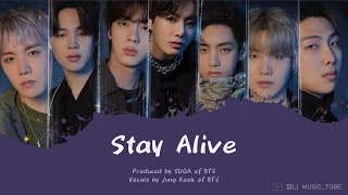 ［歌詞가사韓繁 中字 《stay alive》 防彈少年團（BTS ） 柾國Jungkook  Prod玧其（SUGA ） of BTS  就算無數個夜晚過去 我也會待在你身邊 [upl. by Aelaza]