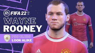 FIFA 22  WAYNE ROONEY Pro Clubs Look alike Build  Manchester United ICON Tutorial amp Face [upl. by Ancell377]