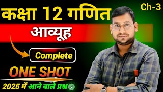 Matrixआव्यूह in One Shot  12th Maths  महत्वपूर्ण प्रश्न  2025 Board  Hindi Medium [upl. by Sevik324]