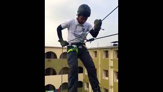 Rappelling in schools  How to do Rappelling mountaineering climbing army [upl. by Atteyram]