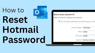 How To Reset Hotmail Password Recover Hotmail Account [upl. by Ervin175]