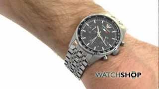 Mens Emporio Armani Tazio Chronograph Watch AR5983 [upl. by Okoyik]