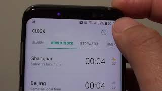 Samsung Galaxy S8 How Delete World Clock City Time [upl. by Lebanna]