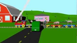 Farm Animal Train  Learning for Kids [upl. by Gilder632]