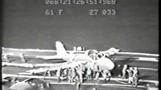 McNallyTV US Marine Captain Rand McNally quotAtlasquot crash lands on USS Ranger [upl. by Nagoh]