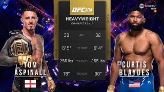 TOM ASPINALL VS CURTIS BLAYDES 2 FULL FIGHT UFC 304 [upl. by Mildred]