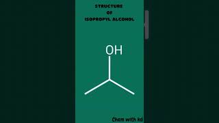 Structure of isopropyl alcohol shorts youtubeshorts shortsviral chemistry by kdsir [upl. by Llehctim]