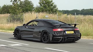 Vorsteiner Audi R8 V10 Plus with Remus Exhaust Revs Accelerations Fly Bys [upl. by Nosiram]