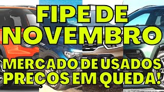 TABELA FIPE NOVEMBRO 2023 QUEDA DE PREÇOS E ANÁLISE DO MERCADO AUTOMOTIVO [upl. by Sukramaj]