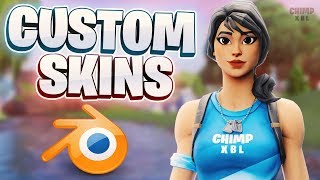 HOW TO GET CUSTOM SKINS IN BLENDER FORTNITE [upl. by Kalvin]