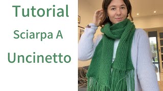 Tutorial sciarpa a uncinetto punto inglese [upl. by Mok]