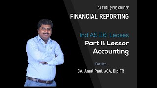 Ind AS 116 Leases  Part II  Malayalam  Accounting for Lessor [upl. by Alyakcm]