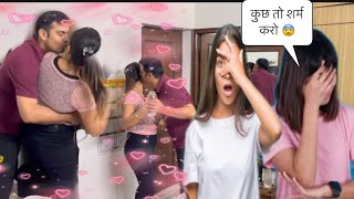 Kissing Prank on Wife in front of Whole family  Epic Reactions strayvlogger viral funny prank [upl. by Goss]