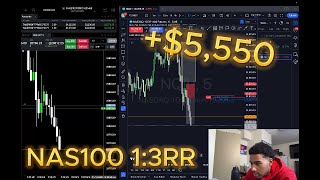 5550  Live Trade With takeprofittraderllc  NAS100  NEVER GIVE UP [upl. by Phelips]