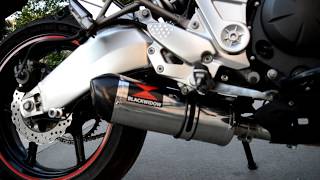 2011 Kawasaki Versys 650 Stock vs Blackwidow exhaust [upl. by Shapiro8]