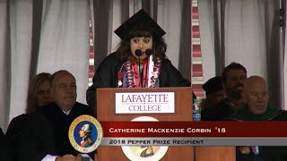 Pepper Prize Winner Kenzie Corbin 18 Gives Commencement Speech [upl. by Dorca]