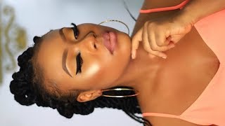 CLIENT TRANSFORMATIONGLOWY MAKEUP TUTORIAL [upl. by Anneh]