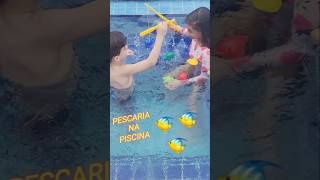 PESCARIA NA PISCINA shorts piscinas peixinhos pescaria diversaonapiscina viral [upl. by Artap845]