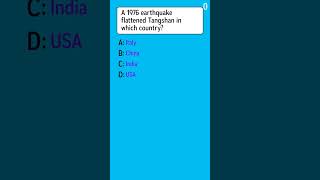 Which country was Tangshan flattened by a 1976 earthquake [upl. by Anwadal]