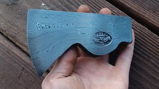 Forging a damascus axe [upl. by Ydnyl]