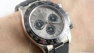 Rolex Daytona White Gold Oysterflex Strap 116519LN Luxury Watch Review [upl. by Odericus]