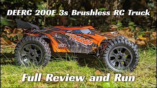 DEERC 200E 3s RC Truck Review and Run [upl. by Barnebas]