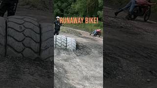 RUNAWAY BIKE amp Lazy Log Hop  OSET bike Adventure triumphadventureexperience DirtBike Trials [upl. by Fayre762]