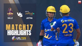 Galle Gladiators vs Jaffna Kings  Full Match Highlights  LPL 2022  Match 17 [upl. by Zimmer27]