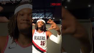 Trail Blazers Players POV of Media Day 🤳 blazers trailblazers nbashorts pov [upl. by Barbey214]