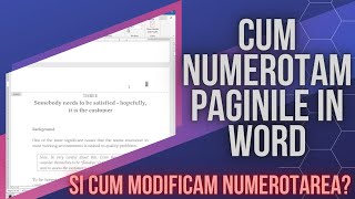 Cum numerotam paginile in Word  mini Tutorial Word Romana [upl. by Julita]