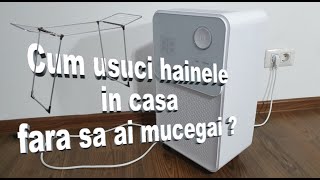 Cum usuci hainele in casa fara sa ai mucegai   Review Dezumidificator AlecoAir D12 in Romana [upl. by Nagam]