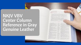 NKJV VBV Center Column Ref Genuine Leather Gray [upl. by Nerraj]