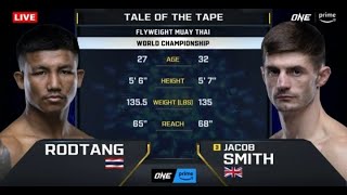 ONE 169Rodtang Jitmuangnon vs Jacob SmithFull Fight Highlights [upl. by Ross529]