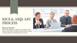 Introduction to RICS amp AIQS APC process webinar [upl. by Janella]