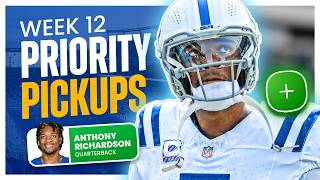 Top 7 Fantasy Football Waiver Wire Pickups for Week 12  Priority Adds 2024 [upl. by Nnylassej]