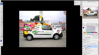 tuto habillage véhicule photoshop how to design a vehicle wrap in photoshop [upl. by Aeslehs]