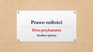 Prawo miłości Dwa przykazania Rozważania szabatowe Wiesław Dawidowicz [upl. by Miller312]