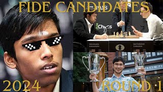 Hikaru BULLIES Fabiano FIDE CANDIDATES 2024 Full ROUND 1 RECAP [upl. by Tada666]