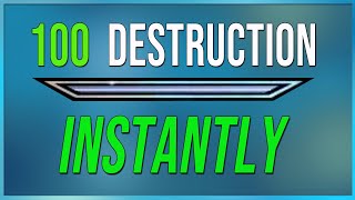 Level 100 DESTRUCTION Instantly in Skyrim [upl. by Bogie463]