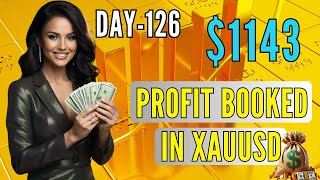 Day126  1143 Profit booked in xauusd xauusdlivetrading daychallenge day126 forex [upl. by Nailij]