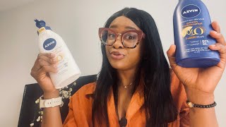 NIVEA VITAMIN C BODY LOTION Q10 My Review brightening Toning Firming hasley [upl. by Valida]