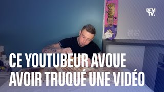 Le youtubeur Alan Food Challenge avoue avoir truqué lune de ses vidéos [upl. by Toblat899]