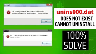 unins000dat does not exist cannot uninstall  Software that Wont Uninstall [upl. by Anahsed]