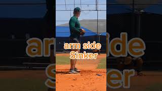 4Seam vs Sinker fastball sinker pitchingmechanics pitching bullpen baseballlifestyle 90mph [upl. by Sahc]