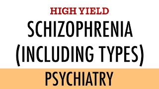 Schizophrenia  Pathophysiology Types First Rank Symptoms Management  HIGH YIELD [upl. by Assinna]