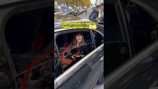 Lisas reaction when a fan asked her to roll down her car window lisa blackpink [upl. by Acassej]