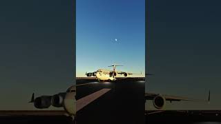 Qatar C17 globemaster takeoff [upl. by Tennes]