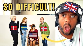 Brit Reacts to Can Americans identify NORDIC languages Danish Swedish Norwegian [upl. by Yxor22]